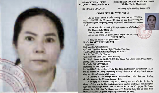 Ra quyết định truy tìm Tống Thị Thu Nguyệt SN 1974- Ảnh 1.