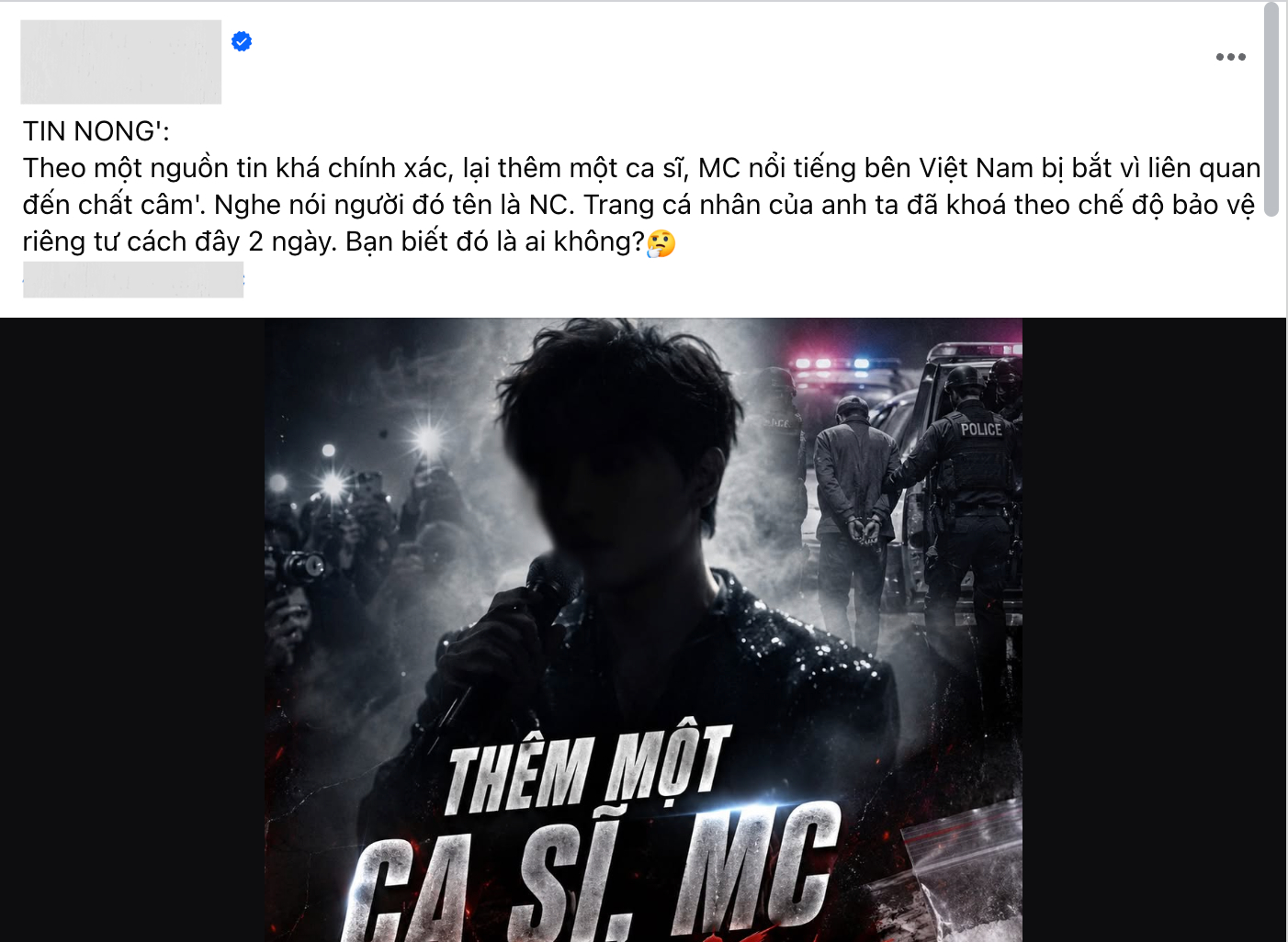 Xôn xao tin ca sĩ N.C bị bắt- Ảnh 1.