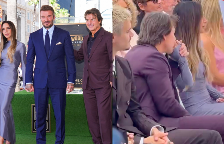 Khoảnh khắc Tom Cruise hôn tay vợ Beckham gây tranh cãi- Ảnh 1.