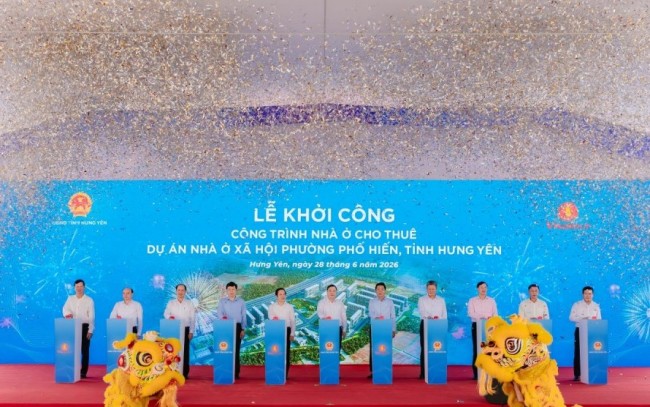 Vingroup khởi công Công trình nhà ở cho thuê Dự án nhà ở xã hội phường Phố Hiến, tỉnh Hưng Yên