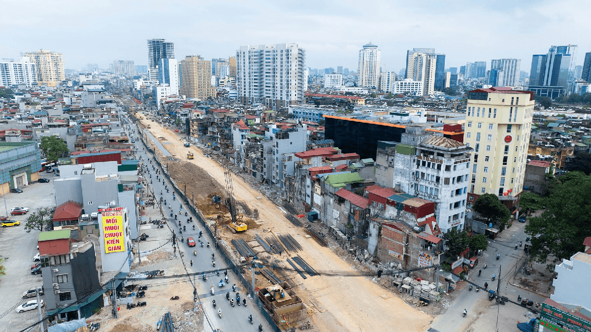 Siêu tuyến đường 7.200 tỷ dài 2,2 km đi qua giữa trung tâm Hà Nội sắp đạt cột mốc quan trọng