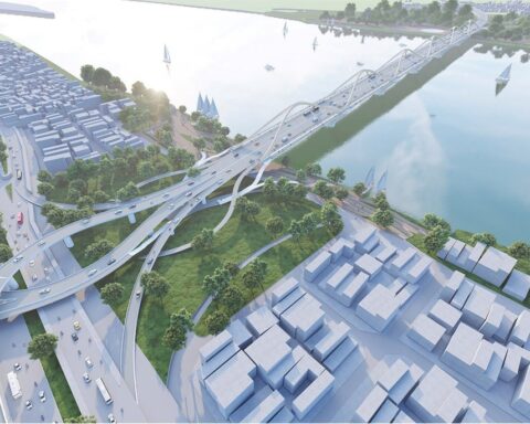 Siêu cầu 16.000 tỷ đồng do Sun Group triển khai nối phố cổ với phía Đông Hà Nội hoàn thành toàn bộ cọc khoan nhồi cầu chính