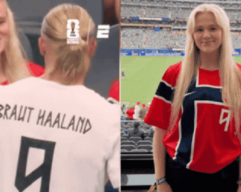 Chị gái y tá của Ering Haaland gây sốt vì visual quá giống em trai trên khán đài World Cup