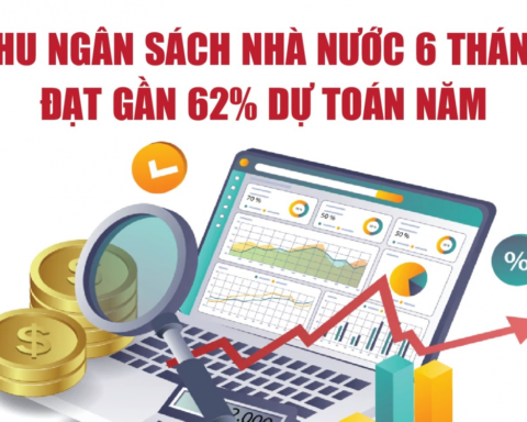 Infographics: Thu ngân sách nhà nước 6 tháng đạt khoảng 1.565,4 nghìn tỷ đồng