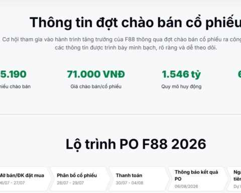 F88 mở đăng ký mua cổ phiếu PO từ ngày 06/07/2026