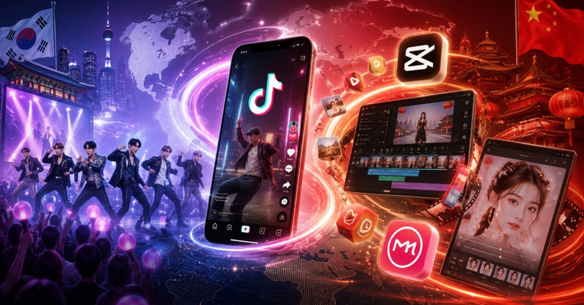 Hàn Quốc mất 30 năm để xuất khẩu Kpop, Trung Quốc xuất khẩu hệ sinh thái “dùng app”: Lướt TikTok, dựng video bằng CapCut, chỉnh ảnh trên Meitu