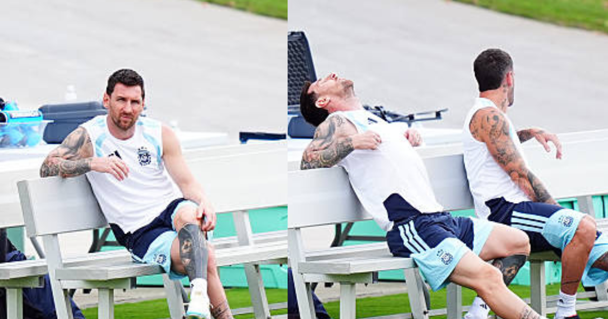 Hàng trăm ống kính vây kín chụp Messi bình thản ngắm trời, “vắt chân rung đùi” trước trận với tuyển Anh