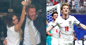 David Beckham ôm Victoria nhảy lên ăn mừng cuồng nhiệt khi Gordon lập siêu phẩm, ĐT Anh xé lưới Argentina!