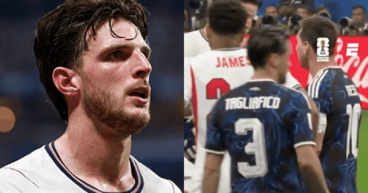 Tranh cãi: Trai đẹp tuyển Anh che miệng nói chuyện với Messi nhưng không bị thẻ đỏ