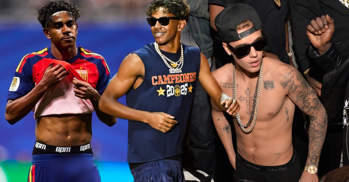 Lamine Yamal lộ hết vòng 3, khiến quần lót cháy hàng, tưởng mình là Justin Bieber hay sao?