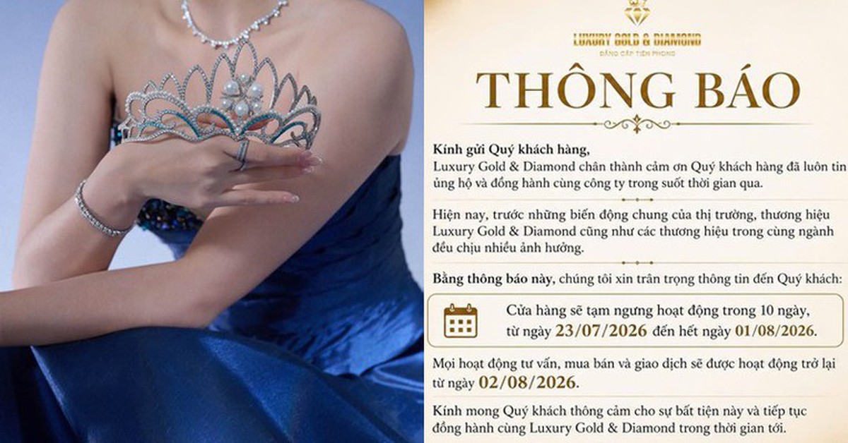 Nhà tài trợ vương miện cho Sen Vàng tại Miss Grand Vietnam và Miss World Vietnam tạm ngưng hoạt động trong 10 ngày