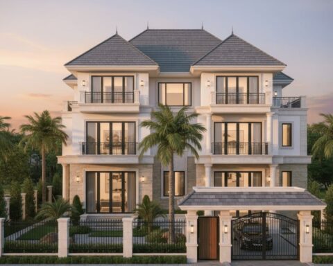 Chi phí xây nhà 3 tầng mái Thái 80m² bao nhiêu?