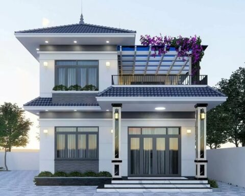 Chi phí xây nhà 2 tầng mái Nhật 100m² bao nhiêu?