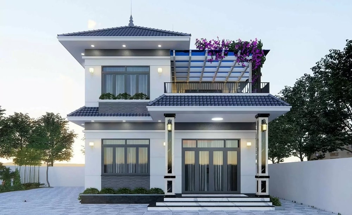 Chi phí xây nhà 2 tầng mái Nhật 100m² bao nhiêu?