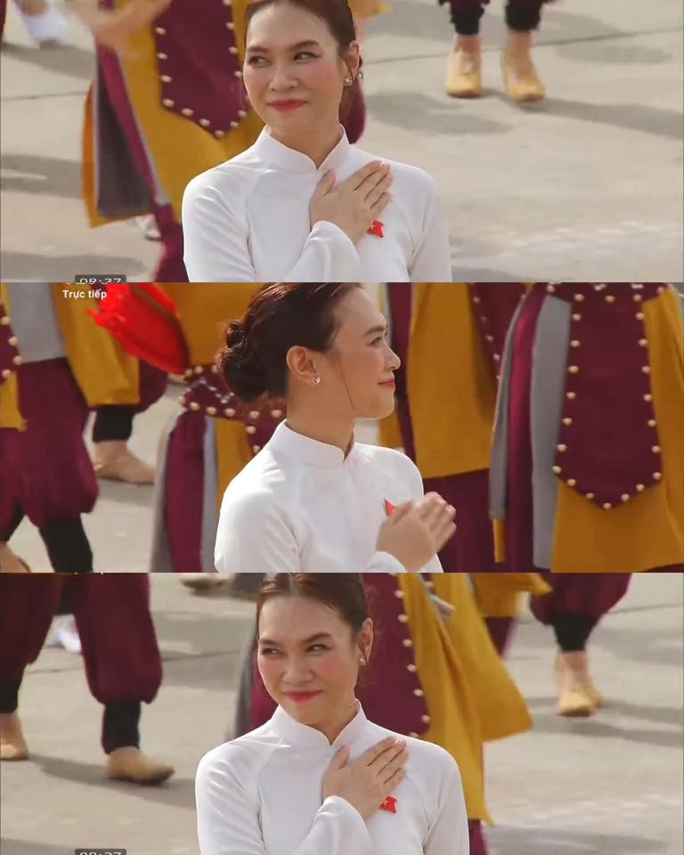 Mỹ Tâm tóc đen, áo dài trắng sáng bừng cả Dinh Độc lập, hình ảnh để đời tái hiện xuất sắc - Ảnh 9.