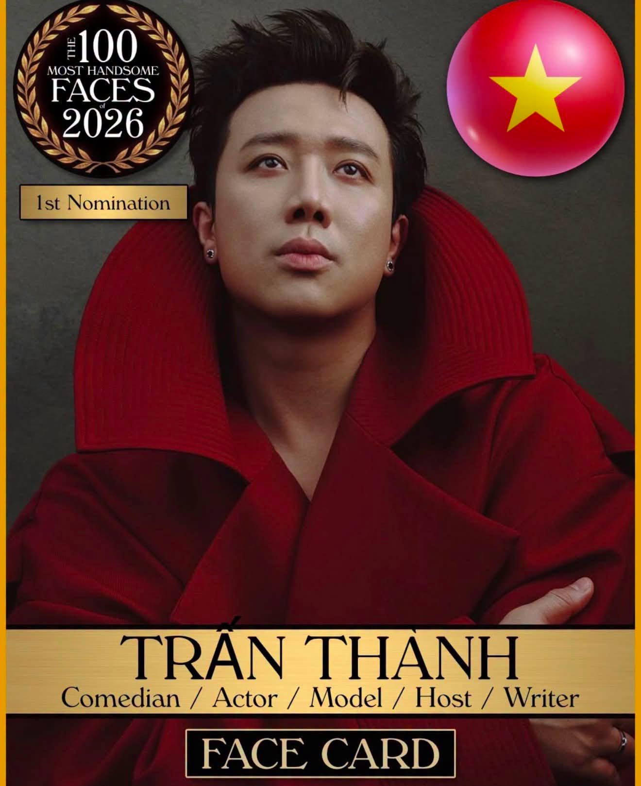 Trấn Thành "sượng chín người" khi lọt đề cử 100 gương mặt đẹp nhất thế giới- Ảnh 1.