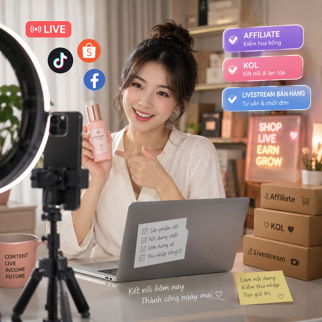 Đồng thời làm bán hàng liên kết, KOL, người livestream bán hàng, nộp thuế thế nào? Cơ quan thuế giải đáp- Ảnh 1. Đồng thời làm bán hàng liên kết, KOL, người livestream bán hàng, nộp thuế thế nào? Cơ quan thuế giải đáp- Ảnh 1.
