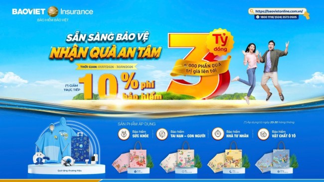 Bảo hiểm Bảo Việt triển khai ưu đãi “Sẵn sàng bảo vệ - Nhận quà an tâm”, khuyến khích xu hướng chủ động bảo vệ tương lai