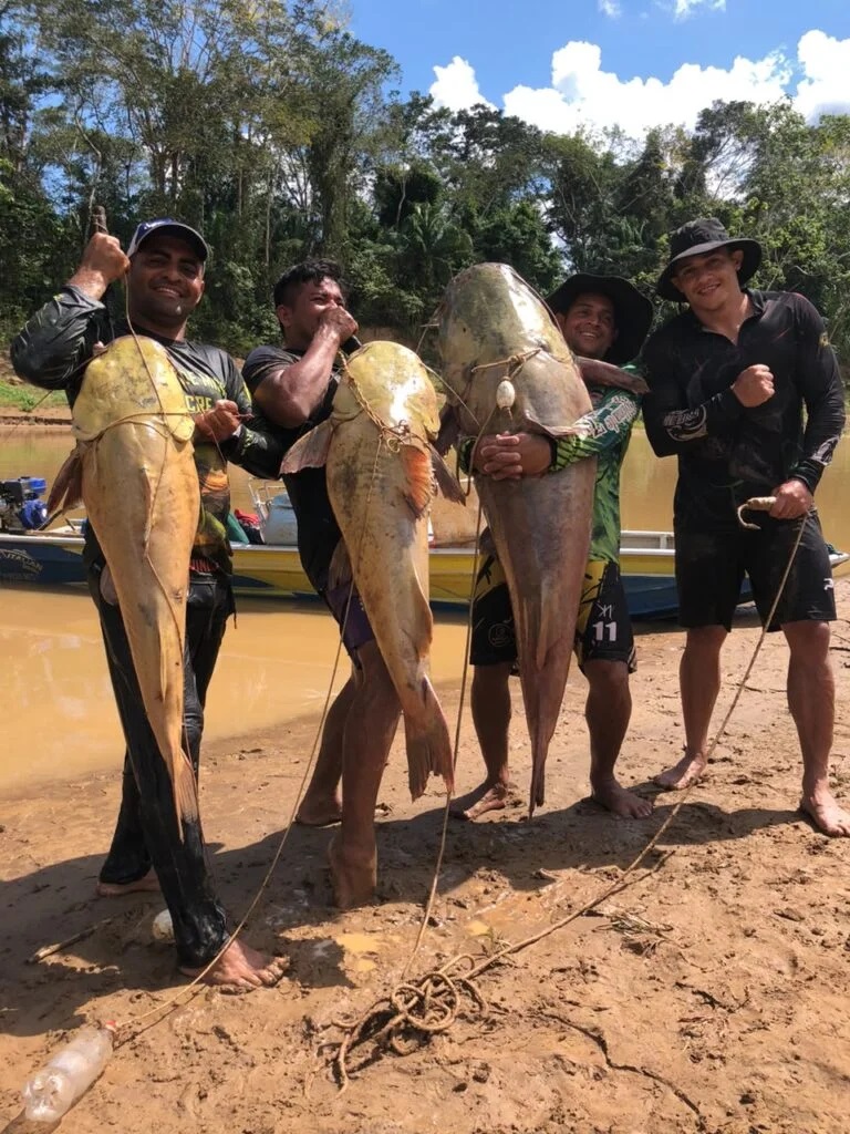 Cần thủ bắt được con cá trê nặng 68kg trên sông - Ảnh 3.
