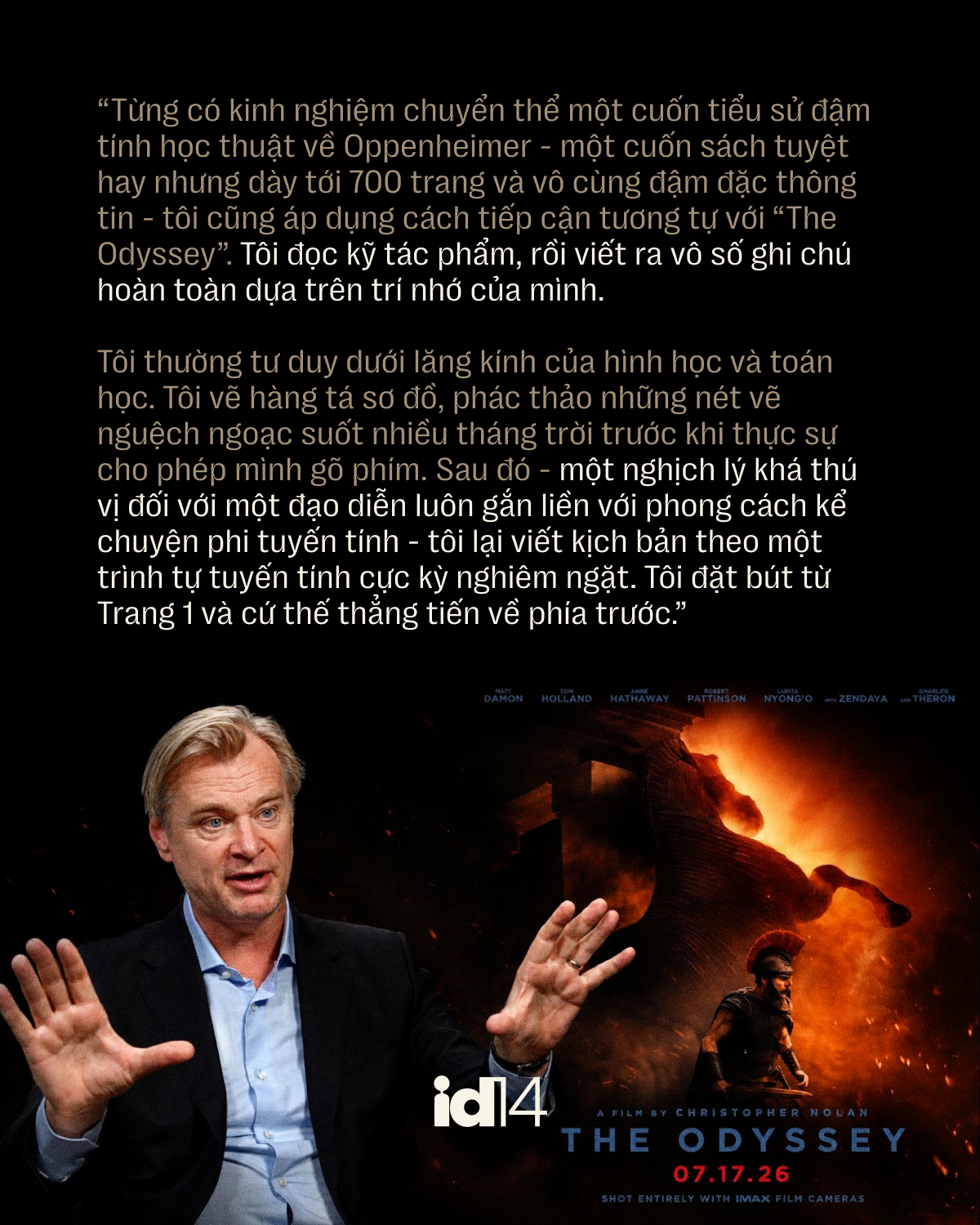 Christopher Nolan: Rủi ro lớn nhất trên đời chính là chọn sự an toàn- Ảnh 2.