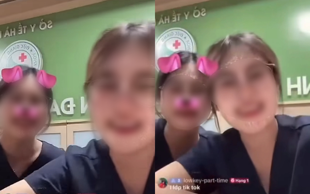 Clip 2 cô gái mặc áo blouse dọa 