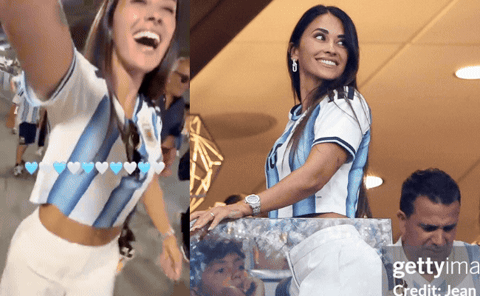 Cả thế giới tung hô Messi, còn bà xã "thanh mai trúc mã" - Antonella lại gây sốt khán đài World Cup với vòng eo săn chắc, visual trẻ đẹp khó tin- Ảnh 1.