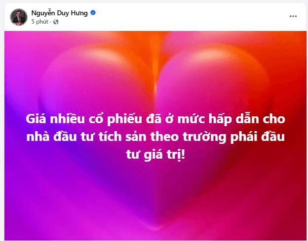 Ông Nguyễn Duy Hưng: Giá nhiều cổ phiếu đã về mức hấp dẫn- Ảnh 1.