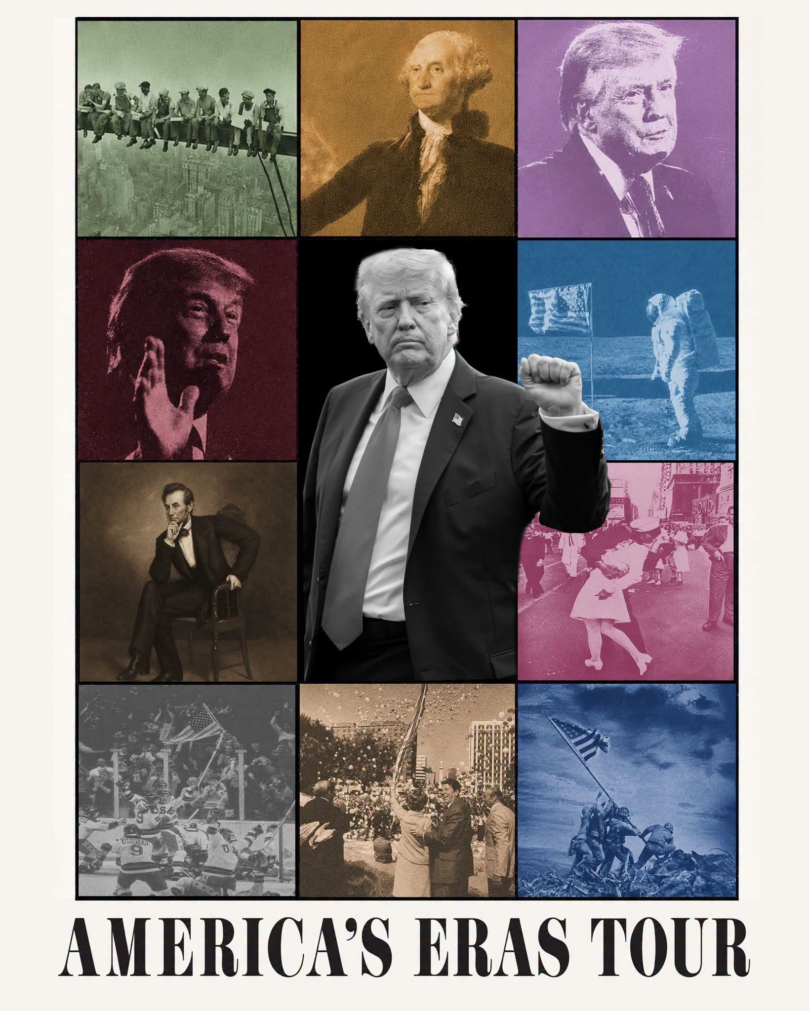 Nhà Trắng tung poster hình Tổng thống Trump: Tương đồng "bức ảnh 5,7 tỷ đô" của Taylor Swift đến ngỡ ngàng- Ảnh 1.