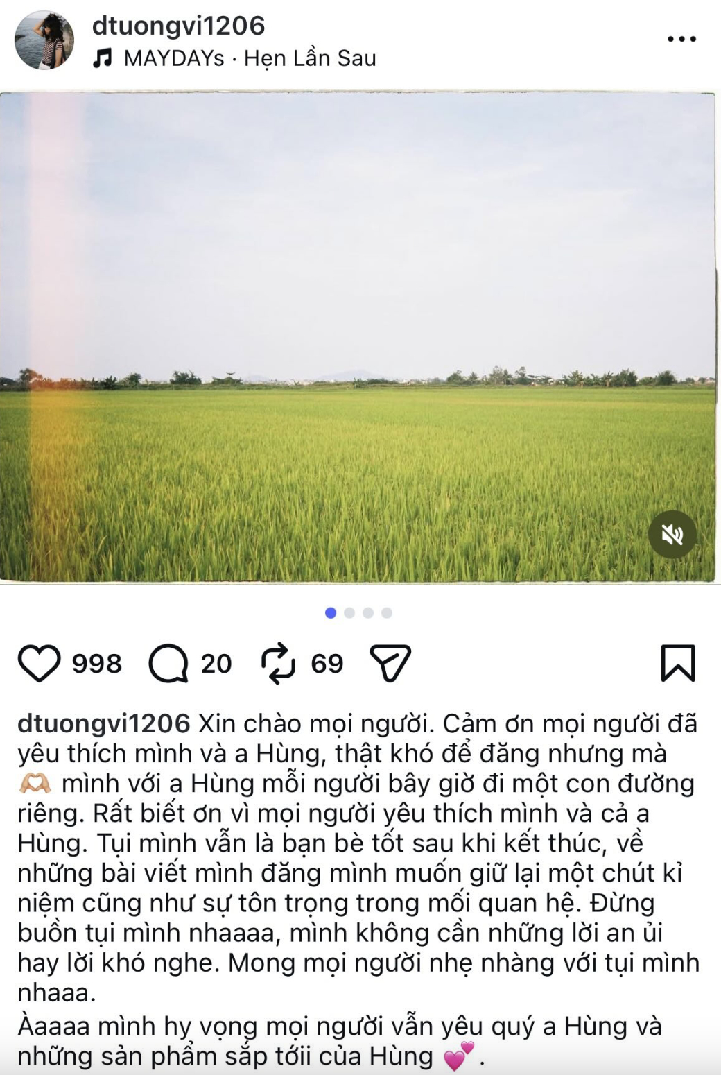 Bạn gái cũ Nguyễn Hùng có động thái lạ sau bài đăng của Thư Đan Nguyễn- Ảnh 1.
