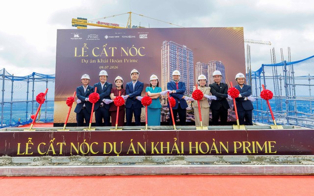 Chính thức cất nóc, Khải Hoàn Prime bước vào giai đoạn hoàn thiện và bàn giao