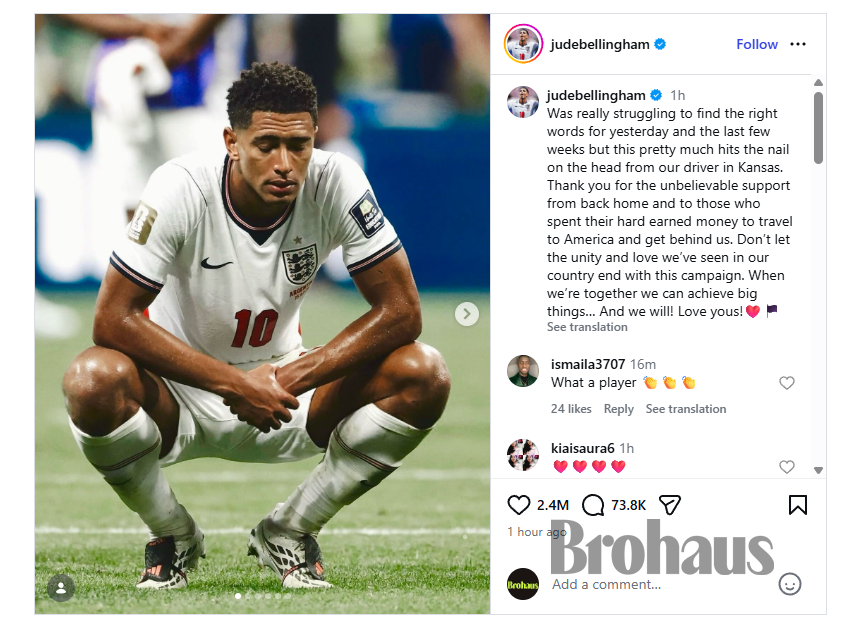 Cả thế giới lặng người trước cách Jude Bellingham đối diện đỗi đau World Cup - Ảnh 2.