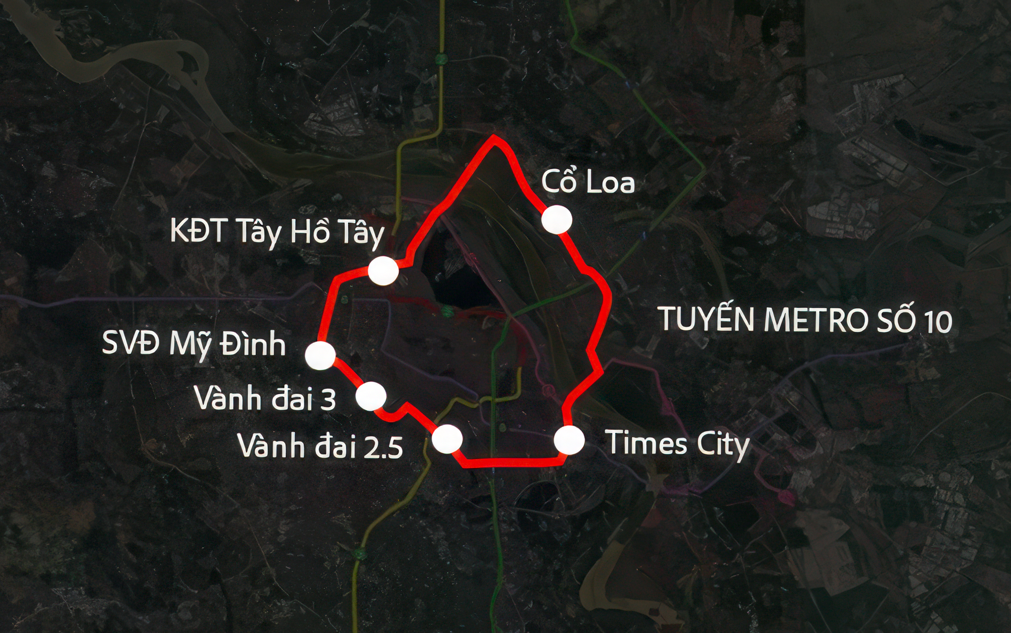 Toàn cảnh khu vực tuyến metro hơn 200.000 tỷ đồng sẽ đi qua: Hàng loạt đại đô thị như Vinhomes Global Gate, Starlake Tây Hồ Tây, Times City hưởng lợi- Ảnh 2.