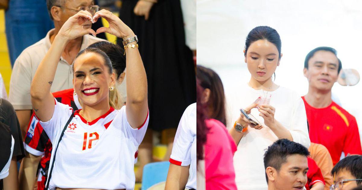Chu Thanh Huyền đọ sắc với vợ Xuân Son trên sân Mỹ Đình: Nàng WAG người Brazil chiếm trọn “spotlight”
