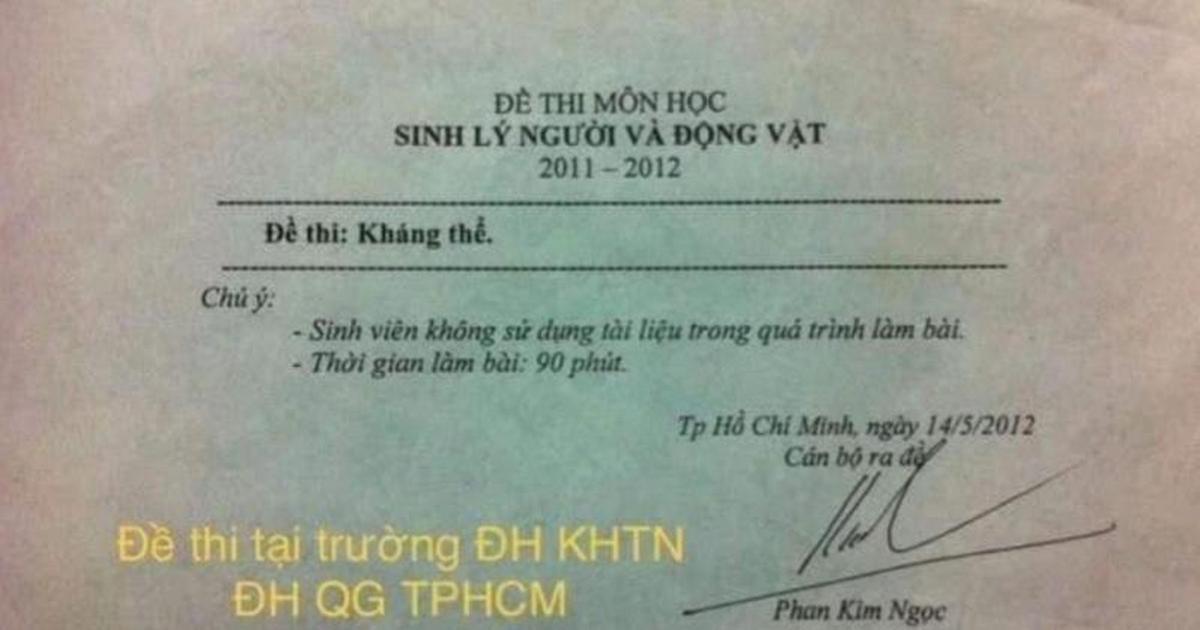 Đề thi chỉ có duy nhất 2 TỪ của một trường ĐH đang khiến cư dân mạng toát mồ hôi, nhìn tên người ra đề càng phục sát đất!
