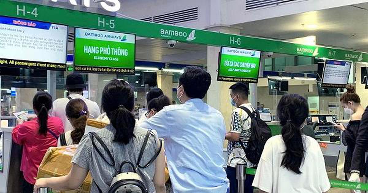 Quầy check-in của Bamboo Airways hiện tại