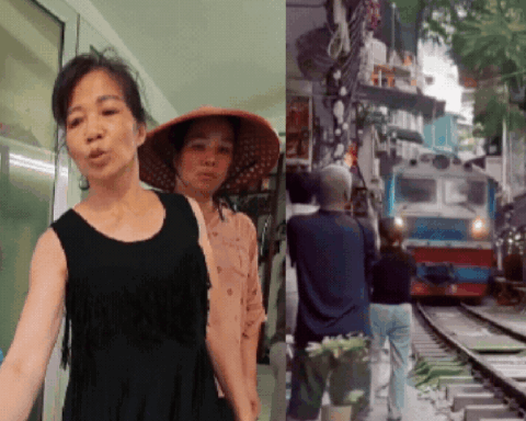 Cô gái ngồi cà phê đường tàu Hà Nội bị va chạm, hất văng điện thoại: Nhân chứng kể lại khoảnh khắc