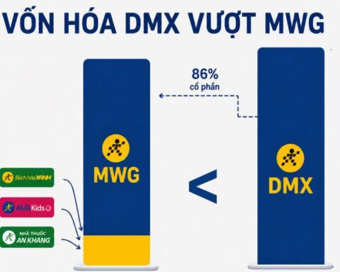 Vốn hóa DMX vượt tập đoàn mẹ MWG