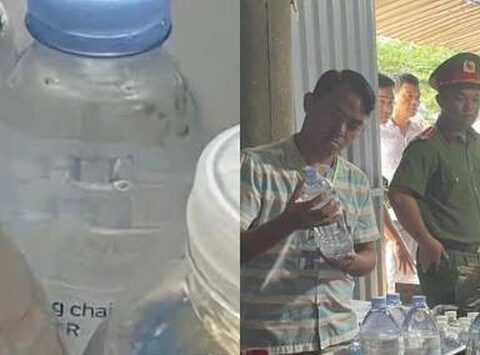 Người bán hàng gần cổng bệnh viện thừa nhận tự rót nước vào vỏ chai nhãn hiệu nổi tiếng để bán cho khách