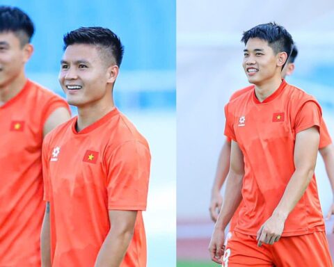 Đình Bắc, Quang Hải cười rạng rỡ trong buổi tập của ĐT Việt Nam trên sân Mỹ Đình, 1 trụ cột bất ngờ vắng mặt