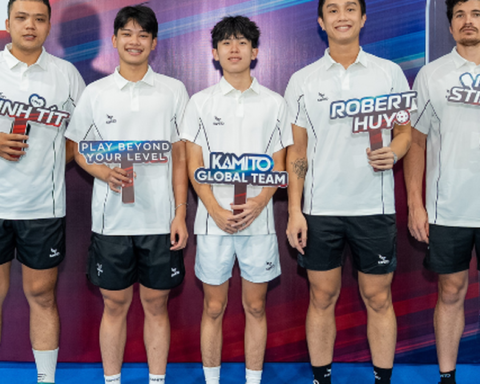 Kamito ra mắt vợt pickleball mới cùng ba đại sứ Minh “Tít”, Rob Stirling và Robert Huy