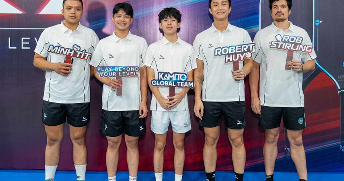 Kamito ra mắt vợt pickleball mới cùng ba đại sứ Minh “Tít”, Rob Stirling và Robert Huy