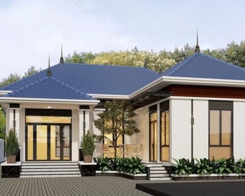 Xây nhà mái Nhật 1 tầng chữ L 100m² bao nhiêu tiền?