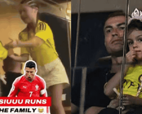 Cưng xỉu với khoảnh khắc con của Ronaldo và Georgina “SIU” trên khán đài sau lễ cưới bí bật của bố mẹ