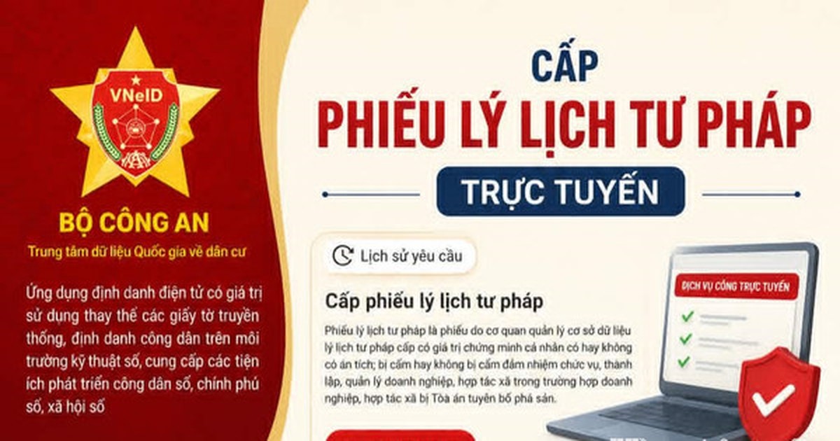 Các bước thực hiện cấp Phiếu lý lịch tư pháp trực tuyến
