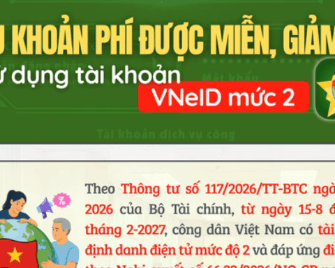 Sử dụng VNeID mức 2 được miễn, giảm nhiều khoản phí, lệ phí