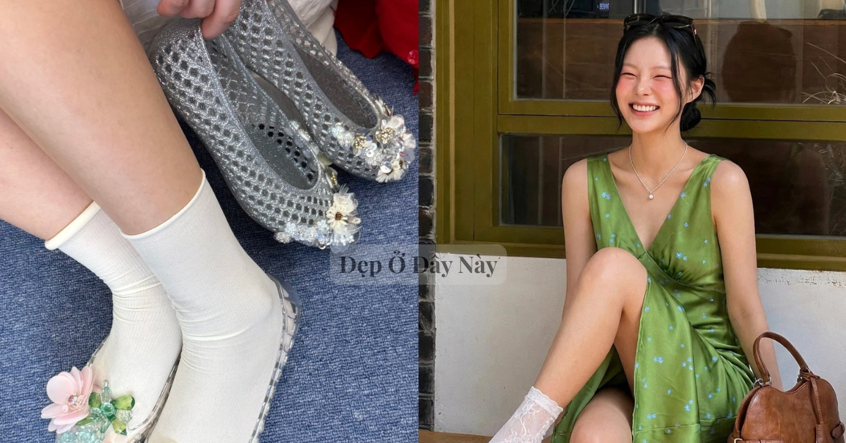 Cần nhất ngày mưa: Giày dép nhựa diện lên vừa sành điệu lại không lo đọng nước ướt nhẹp