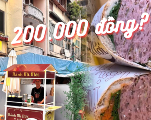 Khách Tây gọi đây là xe bánh mì đắt nhất Việt Nam, một ổ 200.000 đồng có thịt ninh nhừ suốt 24 tiếng