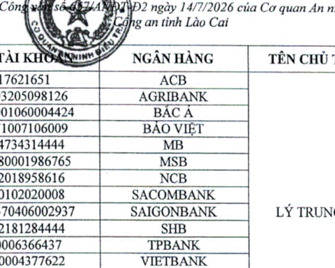 Người từng chuyển khoản vào 35 tài khoản VPBank, Agribank, ACB,… dưới đây khẩn trương đến công an trình báo