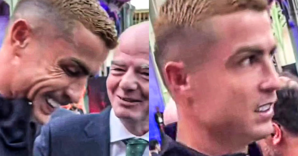 Ronaldo bất ngờ chạm mặt Chủ tịch FIFA, biểu cảm nghiêm nghị gây chú ý