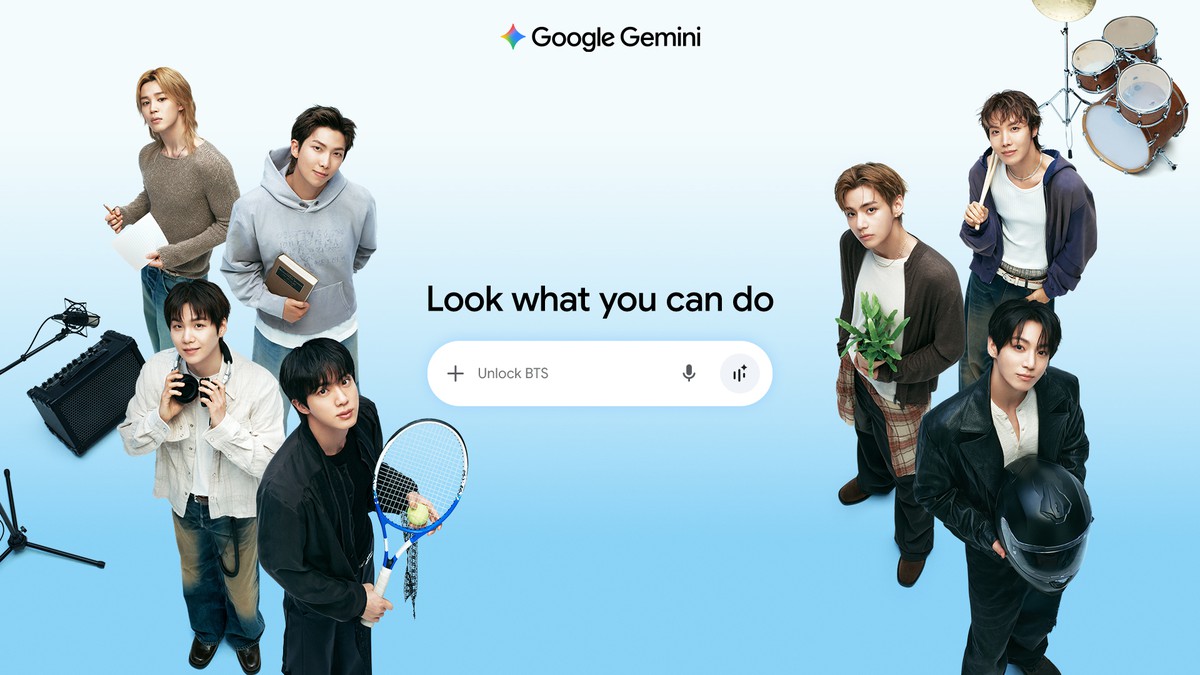 Google đang dùng BTS để hướng dẫn người hâm mộ cách dùng AI Gemini